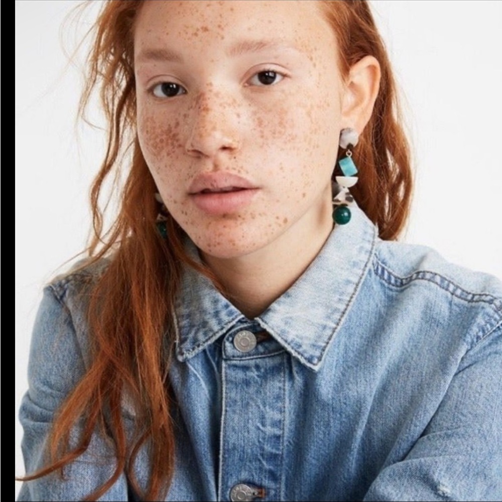 Madewell Geometric Stack Statement Earring - image 5